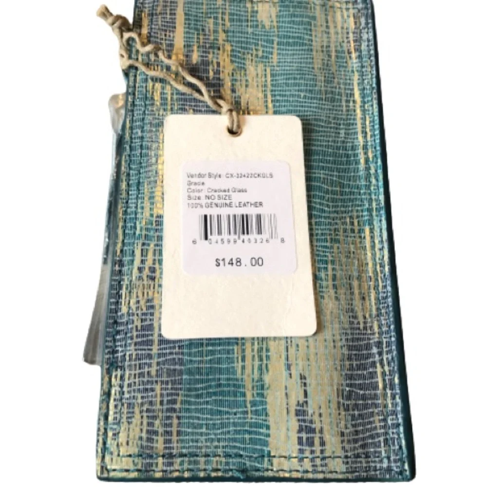 NWT HOBO Gracie Leather Wallet In Cracked Glass - Picture 3 of 13